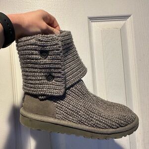 UGG Gray Knit Kids Boots